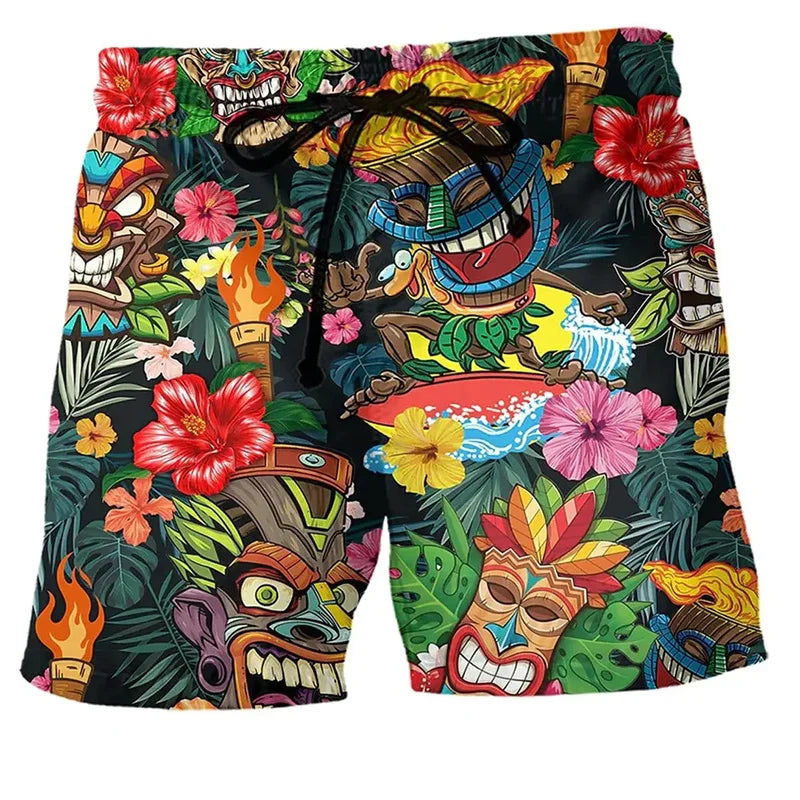 Herrbadeshorts med graffiti-tryck – NovaBay