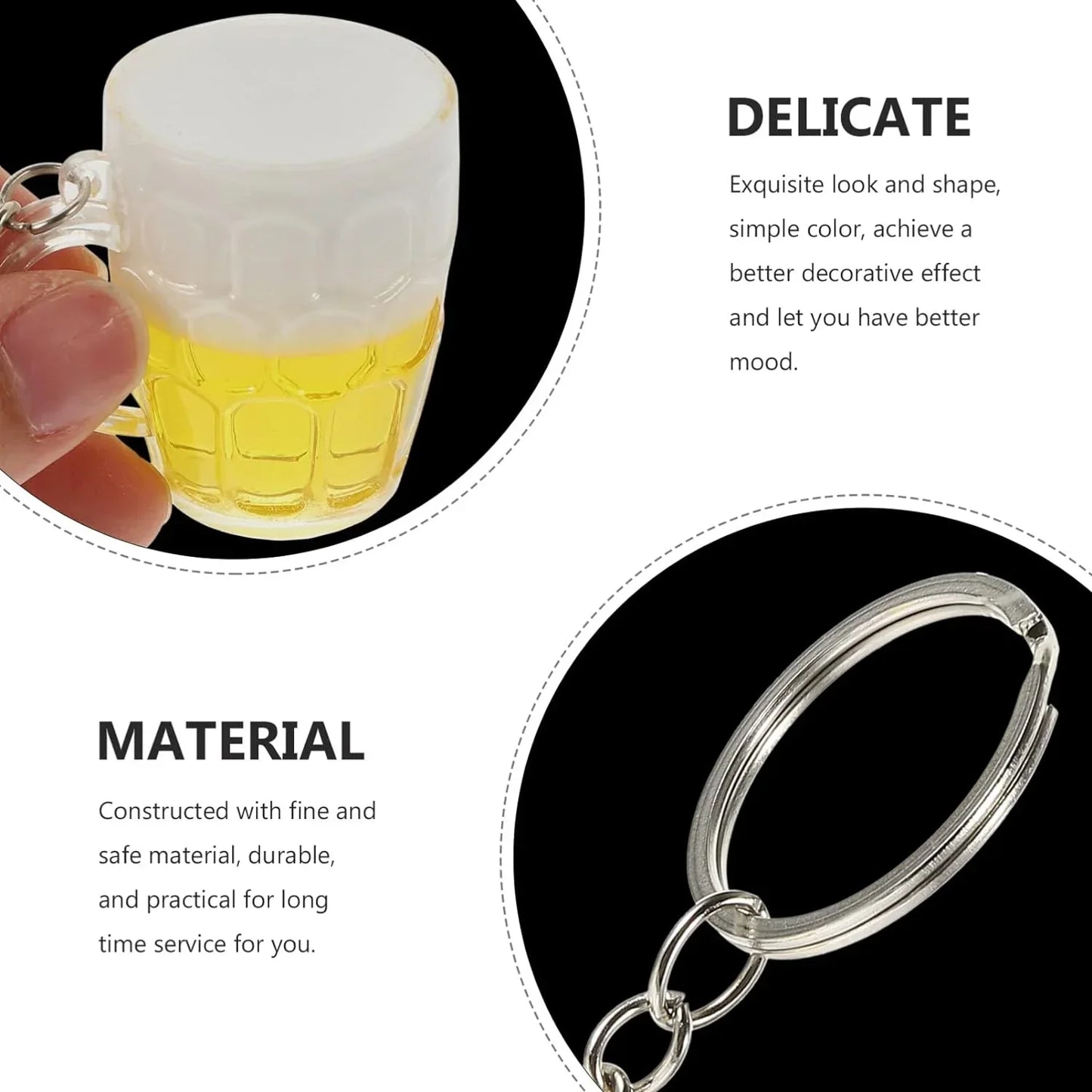 Set med ölglas-nyckelringar – ProstGlück Oktoberfest 2026 (4-pack)