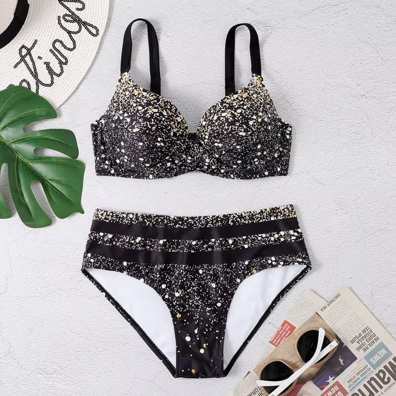 Trendigt bikiniset med hög midja – Selina