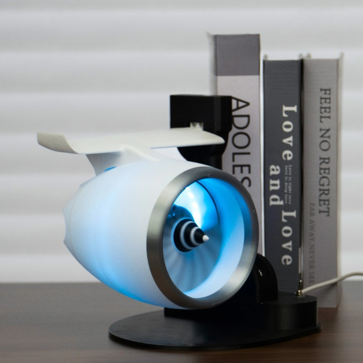 Luftfuktare i turbojet-fläktstil med RGB-belysning – AeroMist