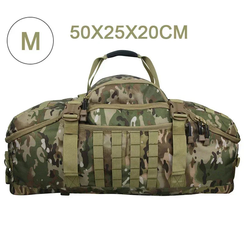 Tarnmuster Reisetasche, 50x25x20cm, robust, Outdoor, Camping, M Größe, mit Tragegriff.