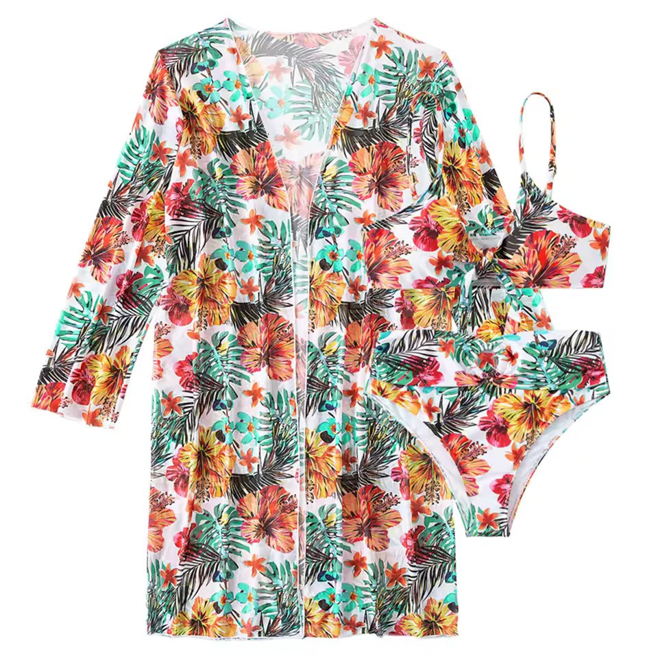Bikini med hög midja och cover-up – Amira