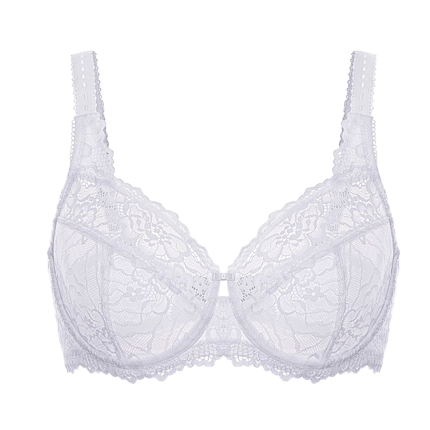 Weiße Spitzen-BH, Damenunterwäsche, verstellbare Träger, elegant, bequem, Dessous.