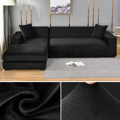 Stretch-veloursofföverdrag med lyxig finish – Sofina