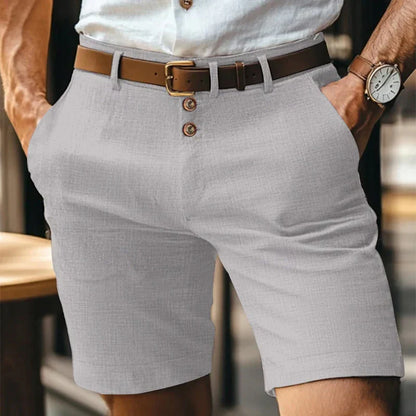 Andningsbar & vintage slim-fit sommarshorts för herrar – Lennart
