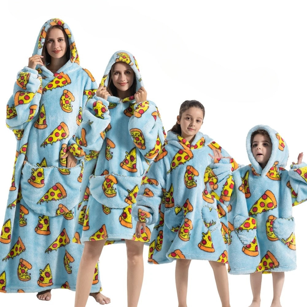 Pumpa-hoodiefilt för Halloweenmys – SpookySnuggle