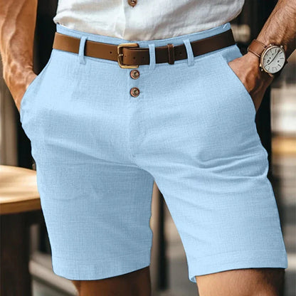 Andningsbar & vintage slim-fit sommarshorts för herrar – Lennart