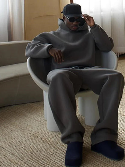 Oversized herrträningsställ med huvtröja och joggingbyxor – Bastian