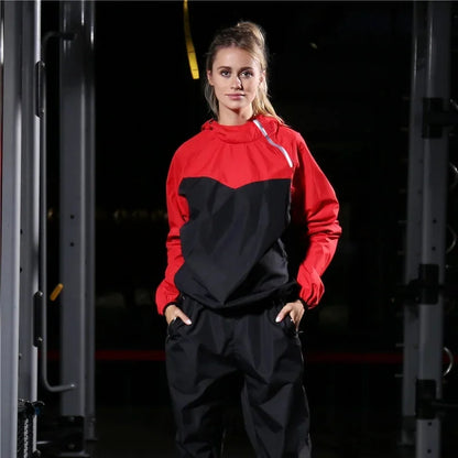 Lätt unisex träningsset med dragkedja och huva – Remo