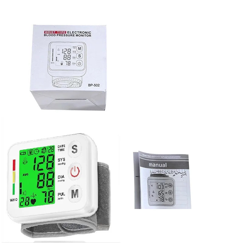 Digital handledsblodtrycksmätare med LCD-display – PulseTrack