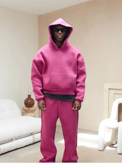 Oversized herrträningsställ med huvtröja och joggingbyxor – Bastian