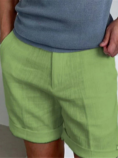 Lätta herrshorts i linne med avslappnad passform – Jorin