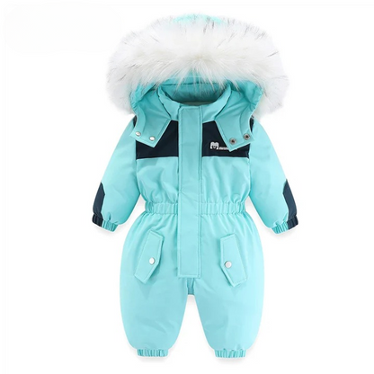 Baby-vinteroverall med huva, vattentät och varmfodrad – Mila Winterzauber Edition