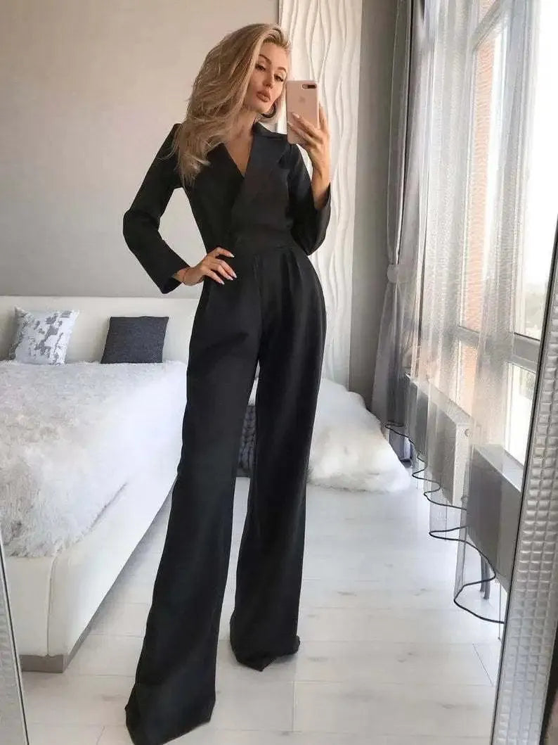 Höstlig jumpsuit med långa ärmar - Sophie