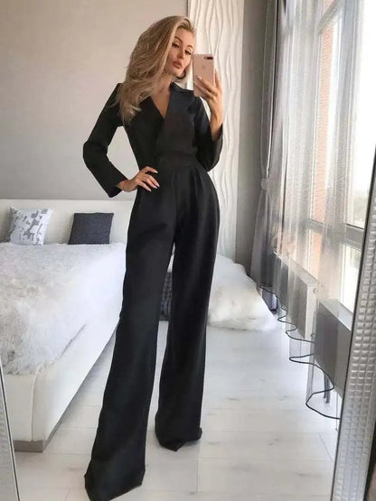 Höstlig jumpsuit med långa ärmar - Sophie