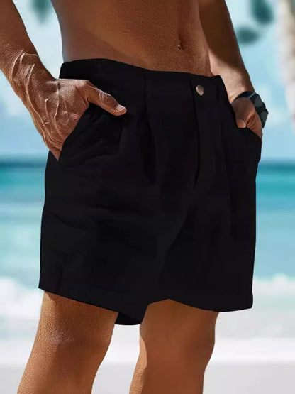 Luftiga sommarshorts i linne för herrar – Jonas