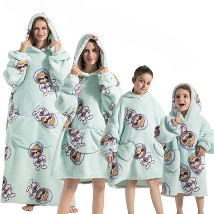Pumpa-hoodiefilt för Halloweenmys – SpookySnuggle