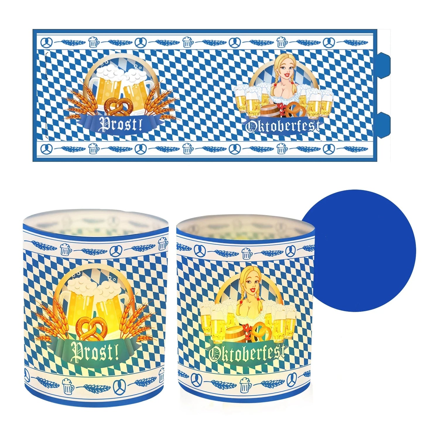 Bordsljusstakar i Oktoberfest-design (12 stycken, 1+1 gratis) – LampenGlädje Oktoberfest 2026