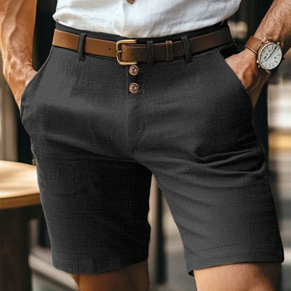 Andningsbar & vintage slim-fit sommarshorts för herrar – Lennart
