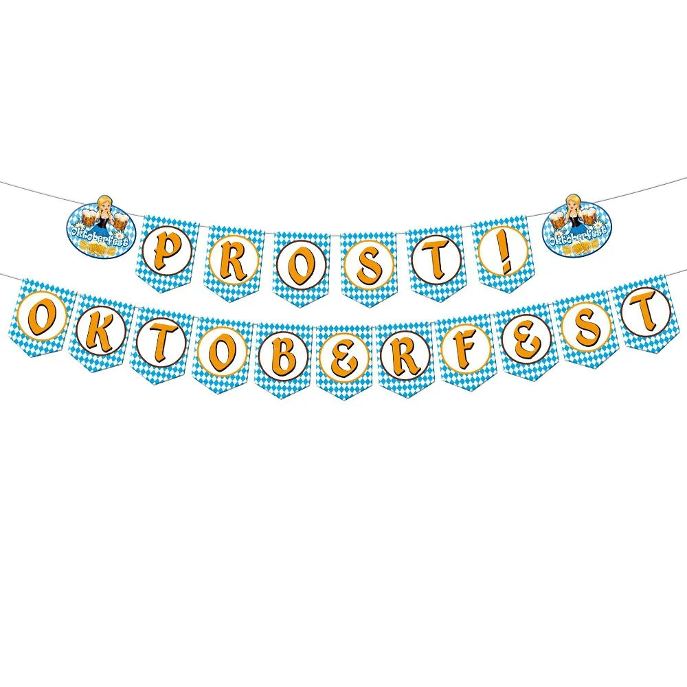 Pappersvimpelgirlang i Oktoberfest-design – VimpelGlädje Oktoberfest 2026