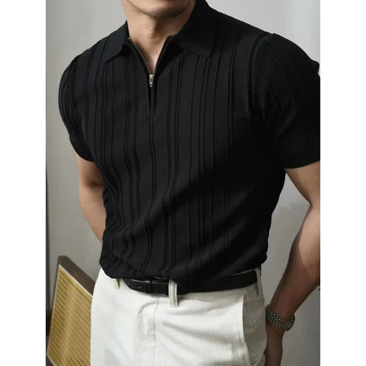 Slim Fit herrskjorta med dragkedja – Fabrizio