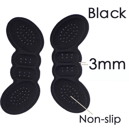 Schwarze rutschfeste Schuhsohlen-Einlagen, 3mm dick, für besseren Halt und Komfort.