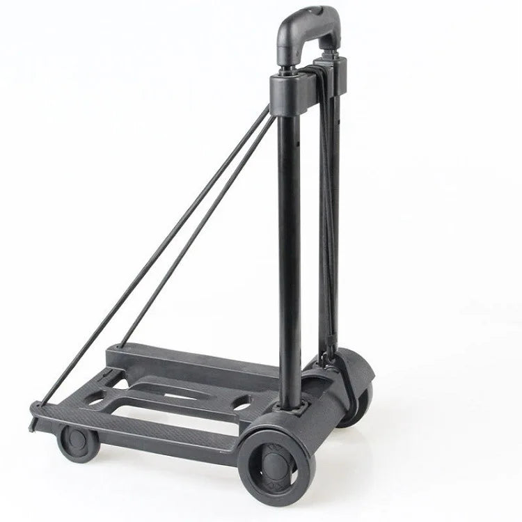 Hopfällbar, bärbar handvagn med 2 eller 4 hjul och justerbar dragstång – CarryFlex