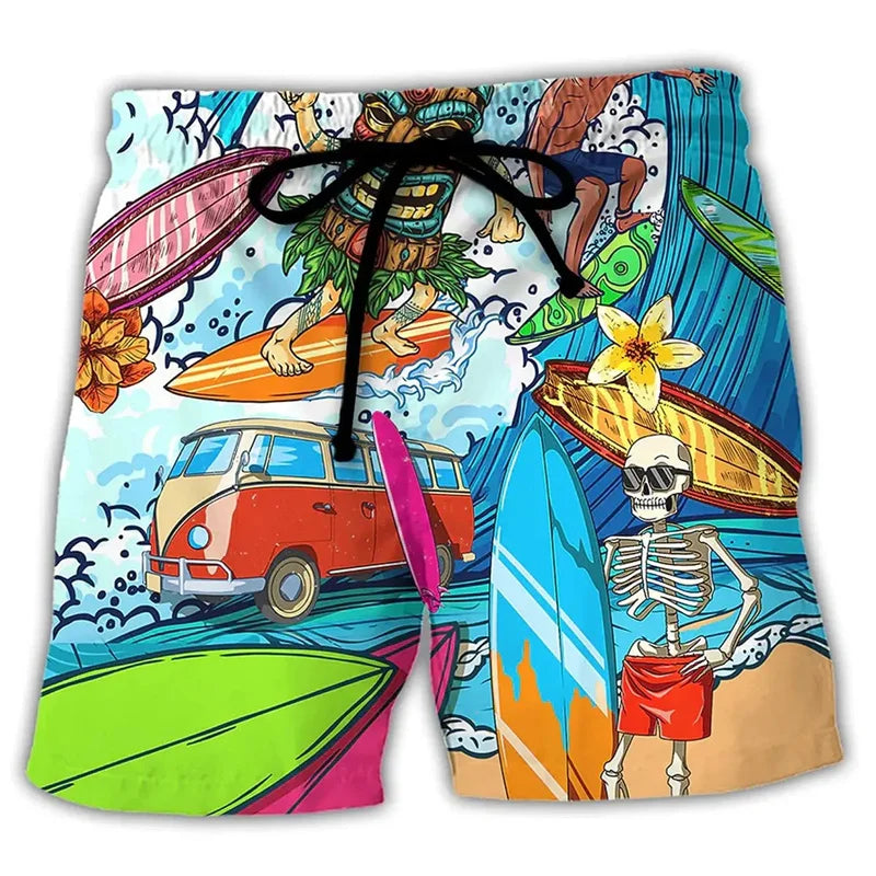 Herrbadeshorts med graffiti-tryck – NovaBay
