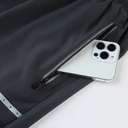 Sportiga och stiliga slim-fit träningsshorts med dragkedjefickor – Kian