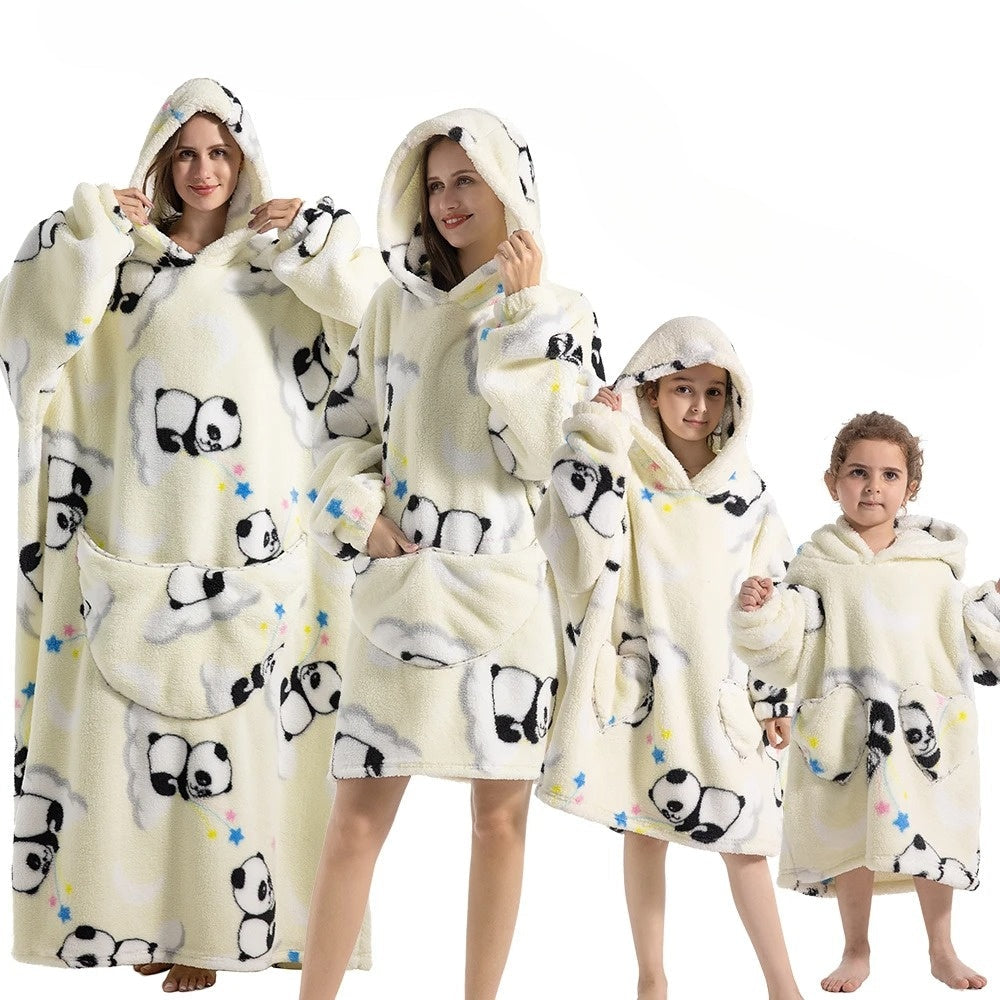 Pumpa-hoodiefilt för Halloweenmys – SpookySnuggle
