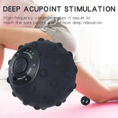 4-läges vibrationsmassageboll med värmefunktion och strukturerad yta – FlexiRoll