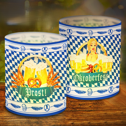 Bordsljusstakar i Oktoberfest-design (12 stycken, 1+1 gratis) – LampenGlädje Oktoberfest 2026