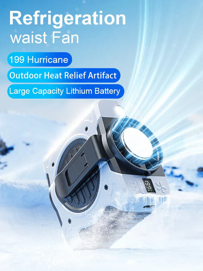 8000 mAh höftclipsfläkt med kylfunktion och 199 hastighetsinställningar – ChillMate