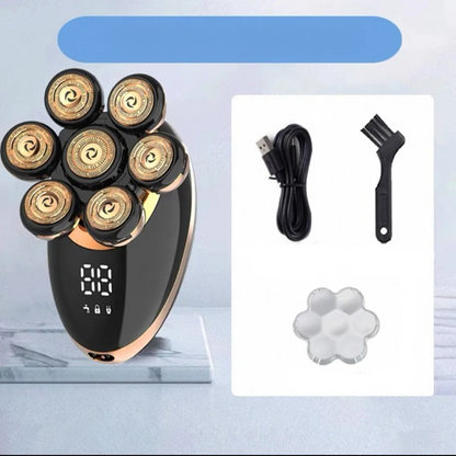 7D svävande elektrisk rakapparat med 5-i-1 skötselkit och vattentät design – FlexEdge