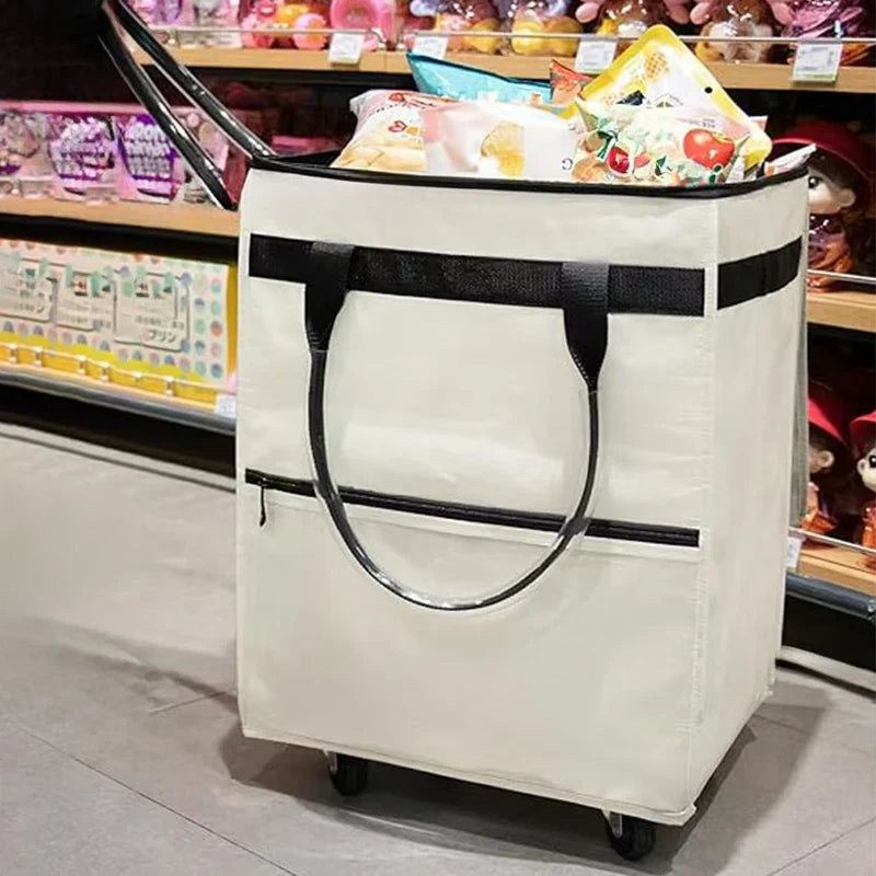 Återanvändbar matkasse med hjul – Rollex – (Stor kapacitet)