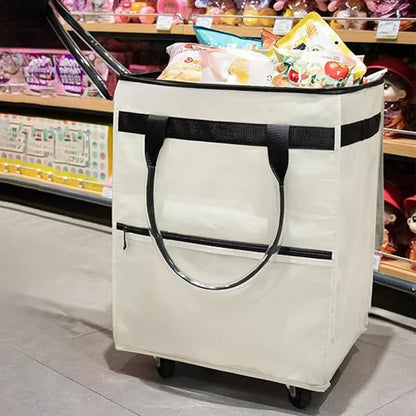 Återanvändbar matkasse med hjul – Rollex – (Stor kapacitet)