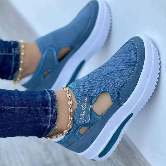 Damernas Andningsaktiva Mesh-Sneakers - Liana Höstupplaga