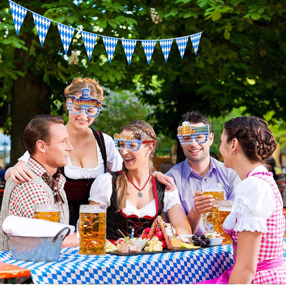 Partyglasögonset i oktoberfestdesign (12-delat) - 1+1 gratis - Skämtglasögon Oktoberfest 2026