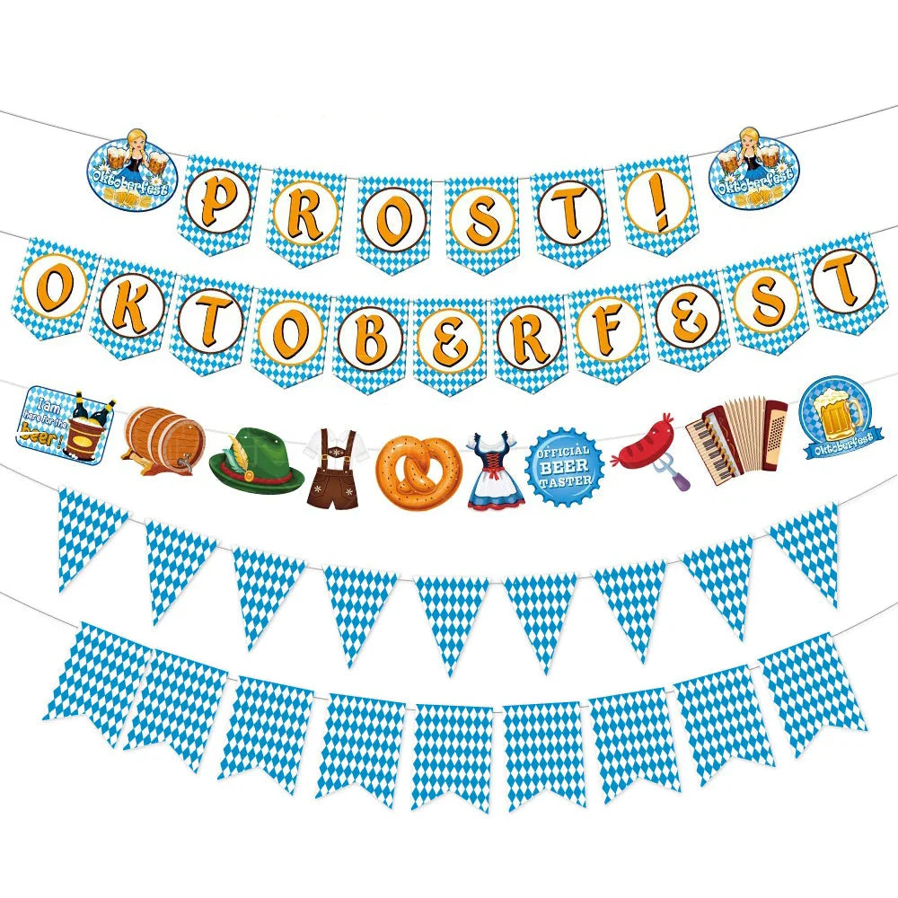 Pappersvimpelgirlang i Oktoberfest-design – VimpelGlädje Oktoberfest 2026