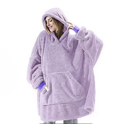 Oversized flanellfleece-tröja för damer och herrar – FleeceHaven