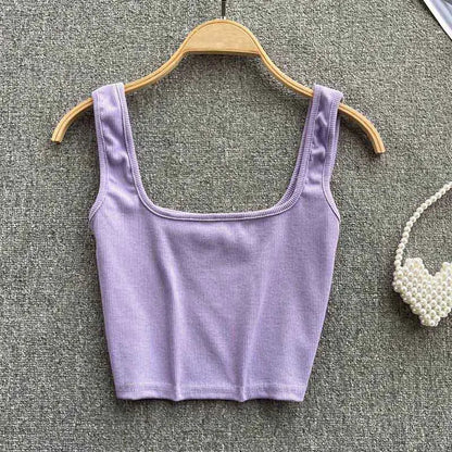 Rugglös Crop-Top i enfärgad färg – Zayra