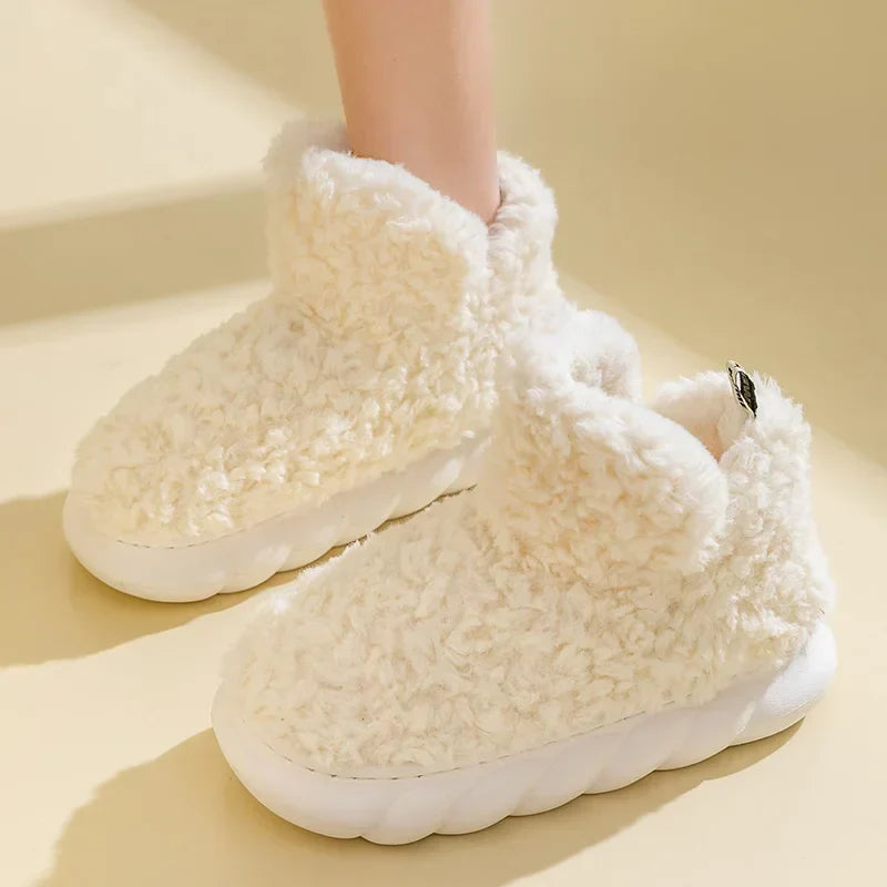 Varma damtofflor i bomull och plysch – CozySteps
