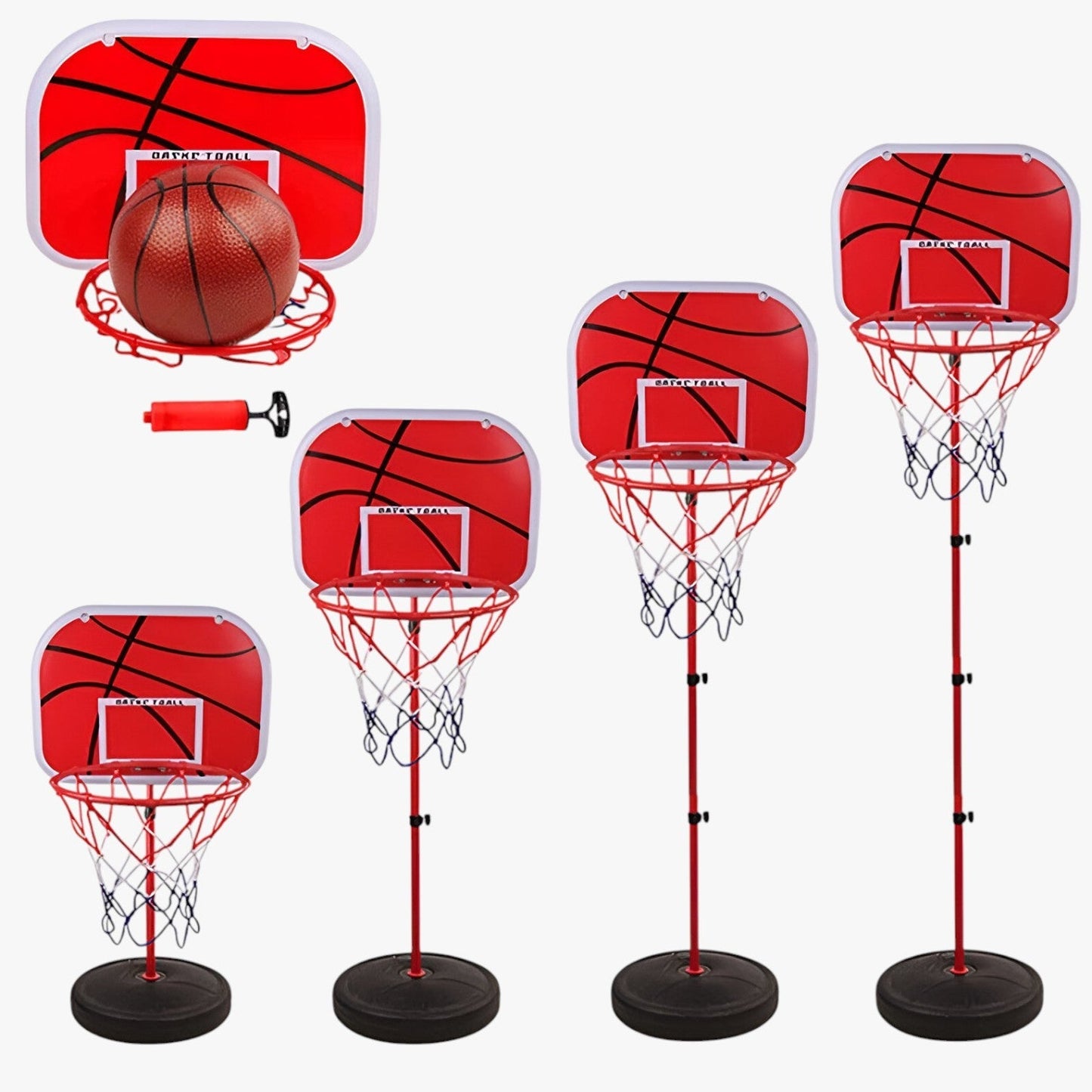 Höj- och sänkbar barnbasketkorg – Spelglädje för inomhus- och utomhusbruk