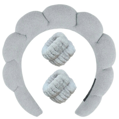 Plush Spa Huvudband och handledsband-set - Fluffiea