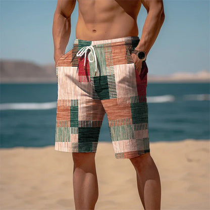 Strandshorts för herrar i bomull 3D-tryck Andningsbar sommarlook - Jamal