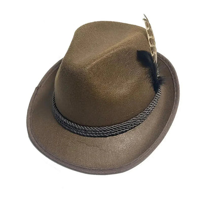 Traditionell bayersk hatt med fjäder – AlpenHut Oktoberfest 2026