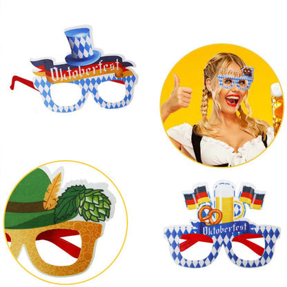 Partyglasögonset i oktoberfestdesign (12-delat) - 1+1 gratis - Skämtglasögon Oktoberfest 2026