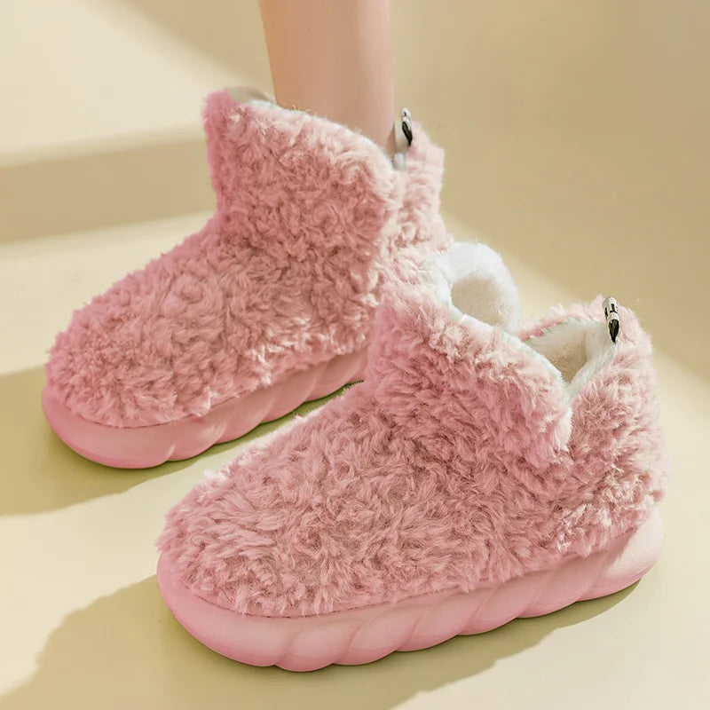 Varma damtofflor i bomull och plysch – CozySteps