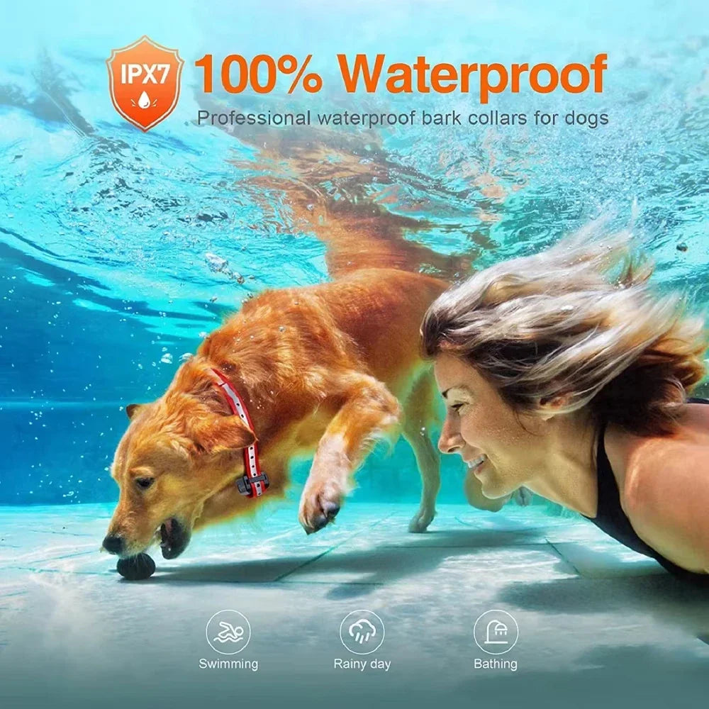 Uppladdningsbart elektriskt hundträningshalsband med fjärrkontroll och 1000 m räckvidd – PetControl