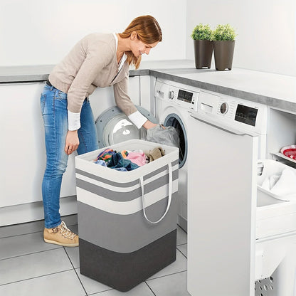 75 l stor tvättkorg med handtag och hopfällbar design – Solen